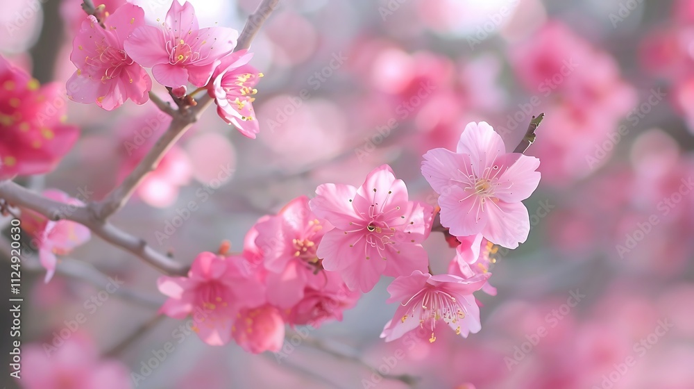 cherry blossom in the morning, Chiang Mai, Thailand cherry blossom in the morning, Chiang Mai, Thailand