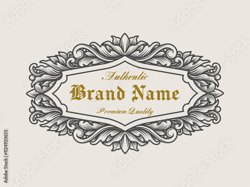 Elegant vintage frames with intricate floral and ornamental details, perfect for adding a classic touch to labels, invitations, and decorative borders in various design projects