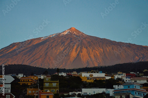 mountain at sunset