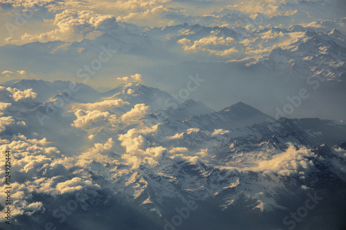 clouds over the mountains
