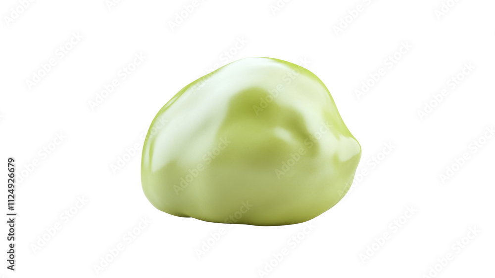 Chayote with smooth, creamy flesh, a realistic, textured pit, showing fresh ripeness and health appeal, isolated on a white background Chayote with smooth, creamy flesh, a realistic, textured pit, showing fresh ripeness and health appeal, isolated on a white background