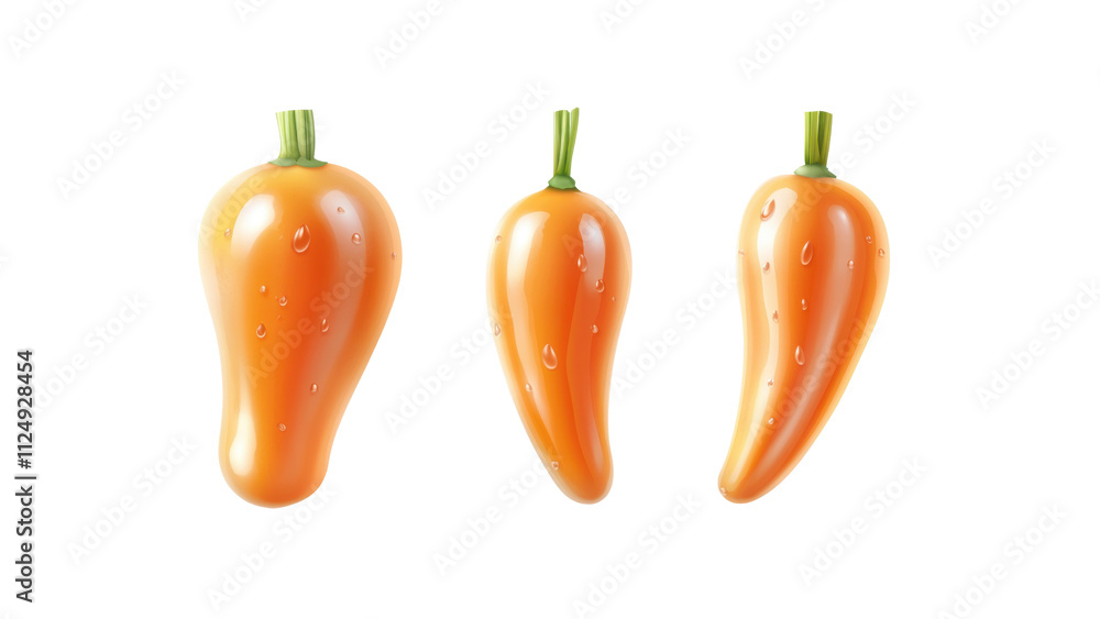 Carrot with smooth, creamy flesh, a realistic, textured pit, showing fresh ripeness and health appeal, isolated on a white background Carrot with smooth, creamy flesh, a realistic, textured pit, showing fresh ripeness and health appeal, isolated on a white background
