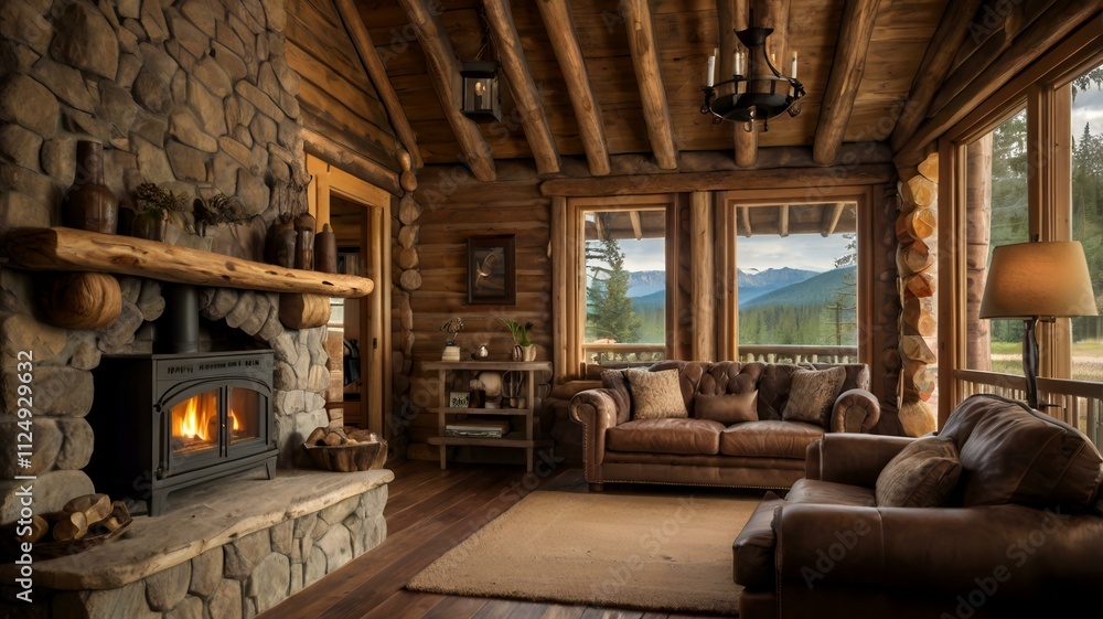 interior design of a rustic log cabin interior design of a rustic log cabin
