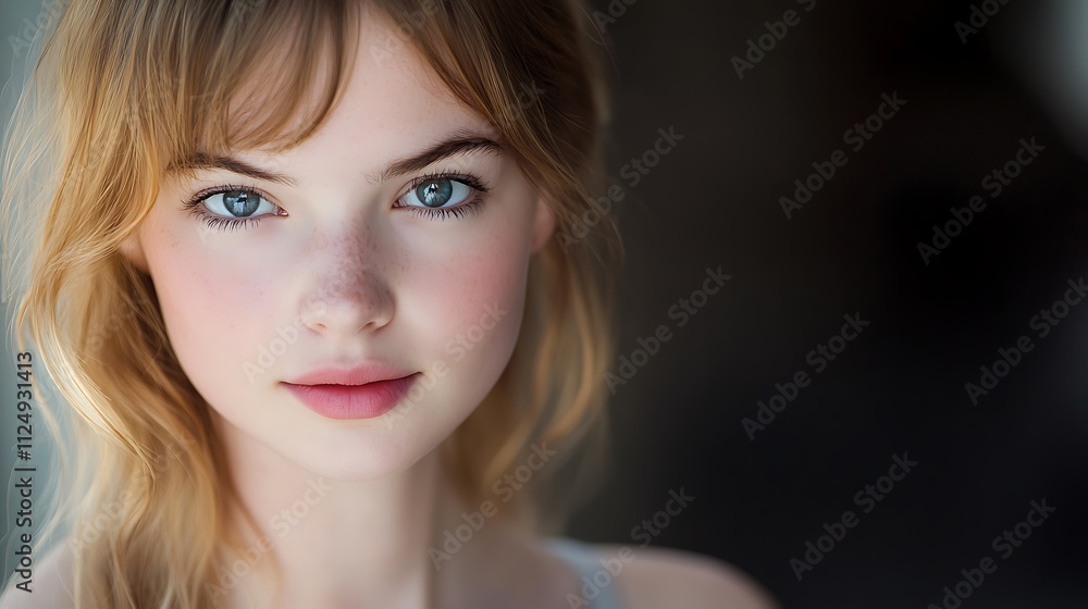 Captivating portrait of a young woman studio setting photography soft lighting close-up beauty concept Captivating portrait of a young woman studio setting photography soft lighting close-up beauty concept