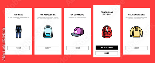 streetwear cloth fashion urban onboarding mobile vector person style, retro shirt, print shape, vintage model, y2k street, angel chair, acid streetwear cloth fashion urban illustrations