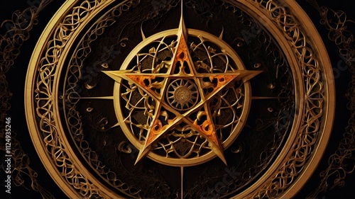 Digital illustration of a pentagram