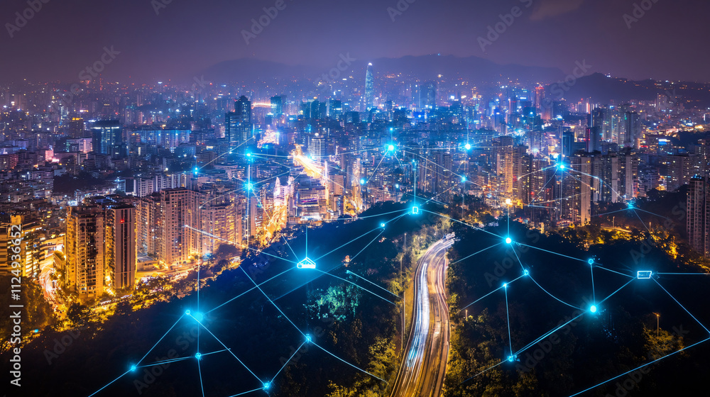 Obraz premium Deploying network segmentation techniques to isolate critical data in Industrial IoT systems and enhance security.