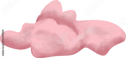 Принти на полотні clip art illustration of colorful soft clouds for child daycare and nursery wall