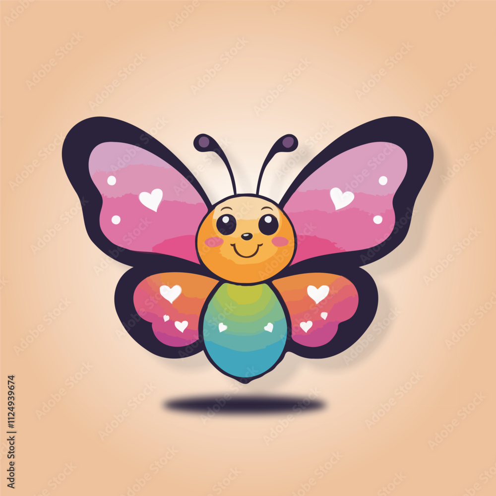 Fototapeta premium Cute illustration of a butterfly