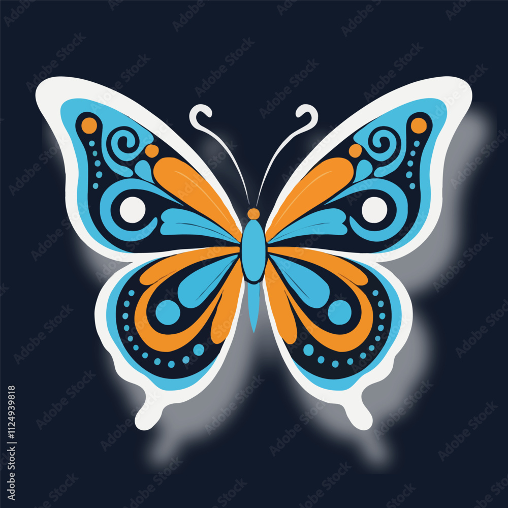 butterfly on black background butterfly on black background