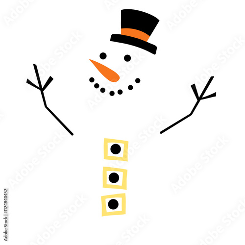 Cartoon wallpaper snowman pattern alternating with trees in a seamless row hand-drawn cute sweet blue soft with white dots alternating fashion education gift paper book