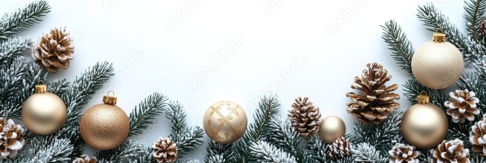 Christmas Wreaths with Gold and Silver Baubles, Vibrant Colors and Textures, on Plain White Background, for Christmas Themed Stock Photos Christmas Wreaths with Gold and Silver Baubles, Vibrant Colors and Textures, on Plain White Background, for Christmas Themed Stock Photos