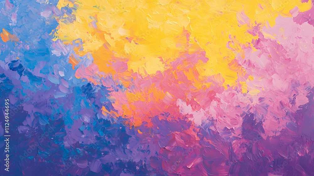 Gradient blobs of yellow and pink blending into purple and blue, creating a lively abstract composition. Gradient blobs of yellow and pink blending into purple and blue, creating a lively abstract composition.