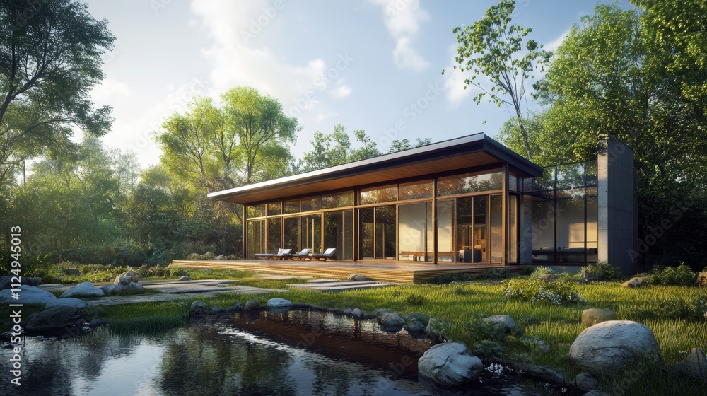 Modern bright interiors. 3D rendering Modern bright interiors. 3D rendering