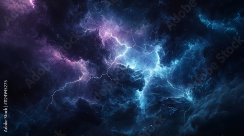 Background with lightning. Vector background with lightning discharge.