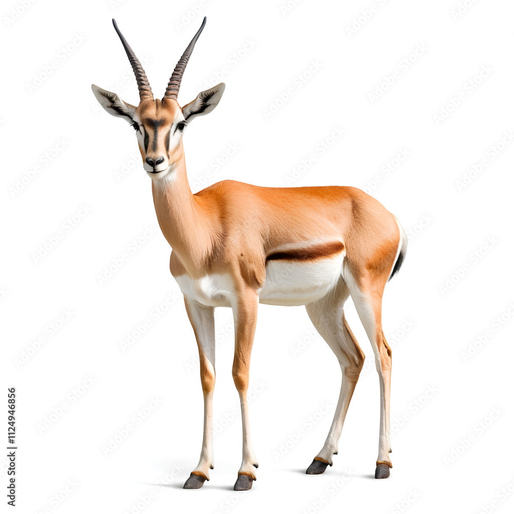 gazelle on white background gazelle on white background