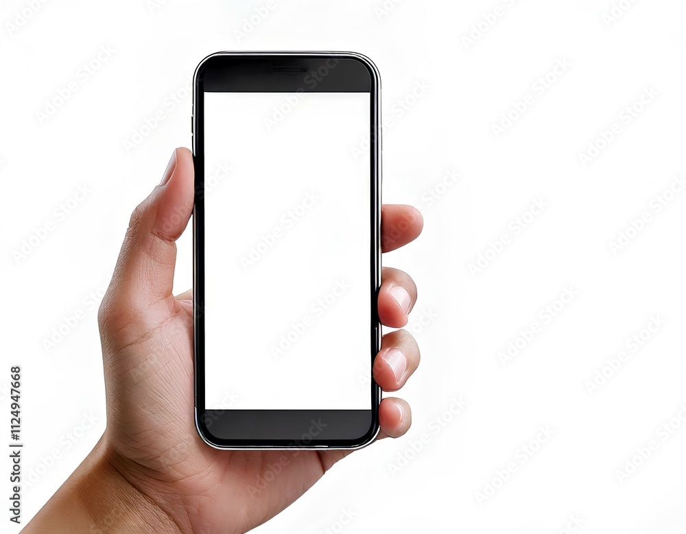 Smartphone with Blank Screen: Phone Mockup Concept Smartphone with Blank Screen: Phone Mockup Concept