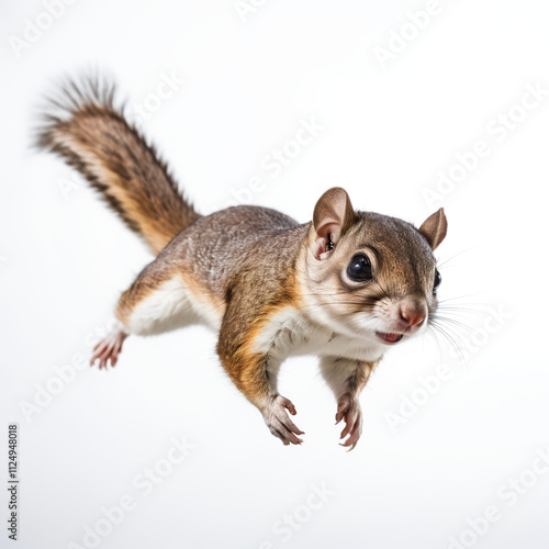 Flying Squirrel on white background