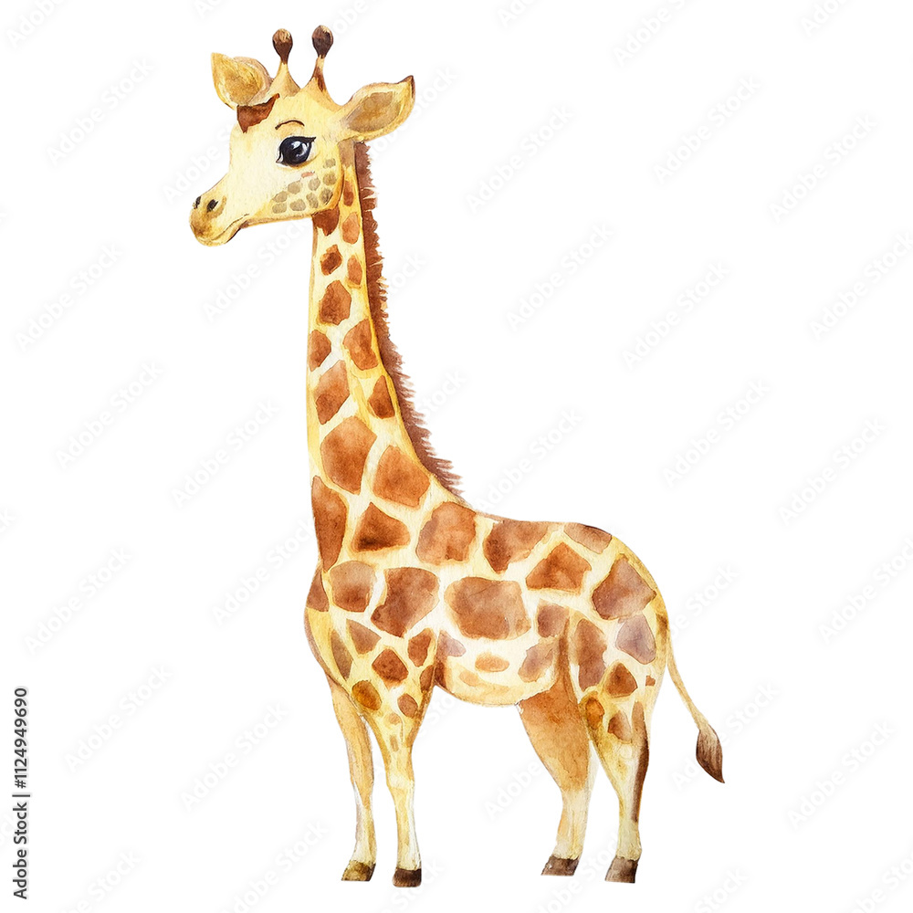 Fototapeta premium giraffe isolated on white background png