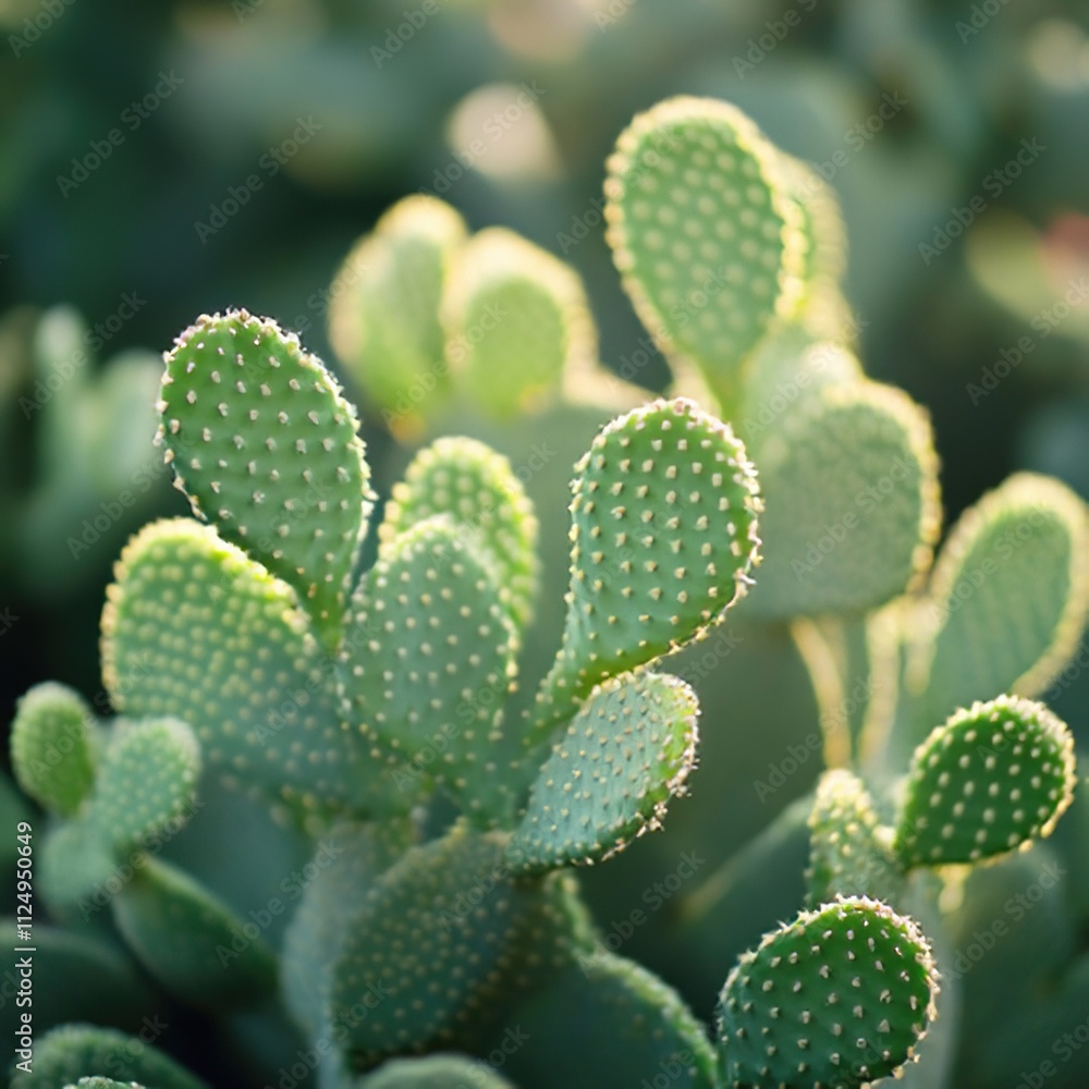 prickly cactus in bloom