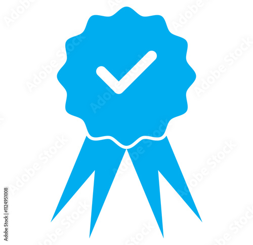Verified badge vector icons. Verification symbol . Social media account verification icons. Blue check mark icon illustration.