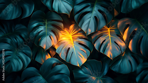 abstract background with leaves