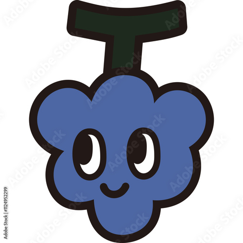 Cute Cartoon Blueberry Character Illustration