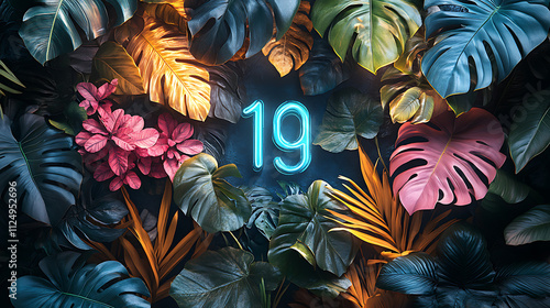 abstract background with leaves