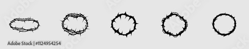 Crown of thorns vector icon