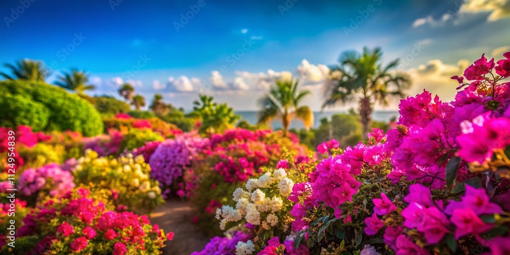 Captivating Tilt-Shift Photography of a Vibrant Bougainvillea Garden in Full Bloom Showcasing Lush Colors, Textures, and Depth for Nature Enthusiasts and Garden Lovers Captivating Tilt-Shift Photography of a Vibrant Bougainvillea Garden in Full Bloom Showcasing Lush Colors, Textures, and Depth for Nature Enthusiasts and Garden Lovers