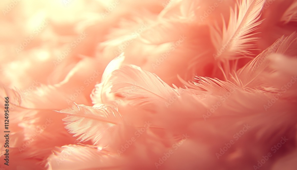Soft Pink Feathers, Delicate Texture Background, Abstract Gentle Blurred Light, Dreamy Romantic Soft Pink Feathers, Delicate Texture Background, Abstract Gentle Blurred Light, Dreamy Romantic