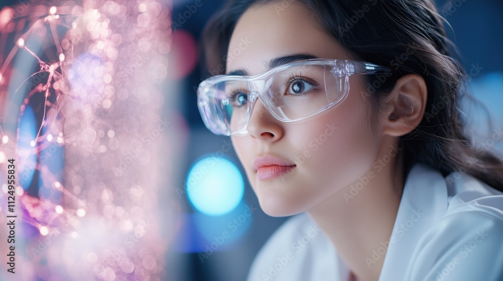 Doctor focuses on digital data with clean background while working on a computer Doctor focuses on digital data with clean background while working on a computer