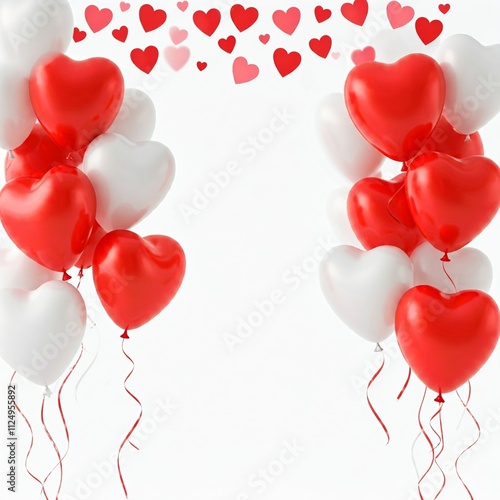 red heart balloons