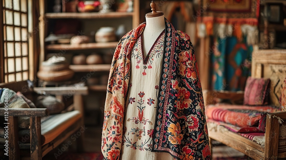 elegant kashmiri pheran on mannequin indian clothes elegant kashmiri pheran on mannequin indian clothes
