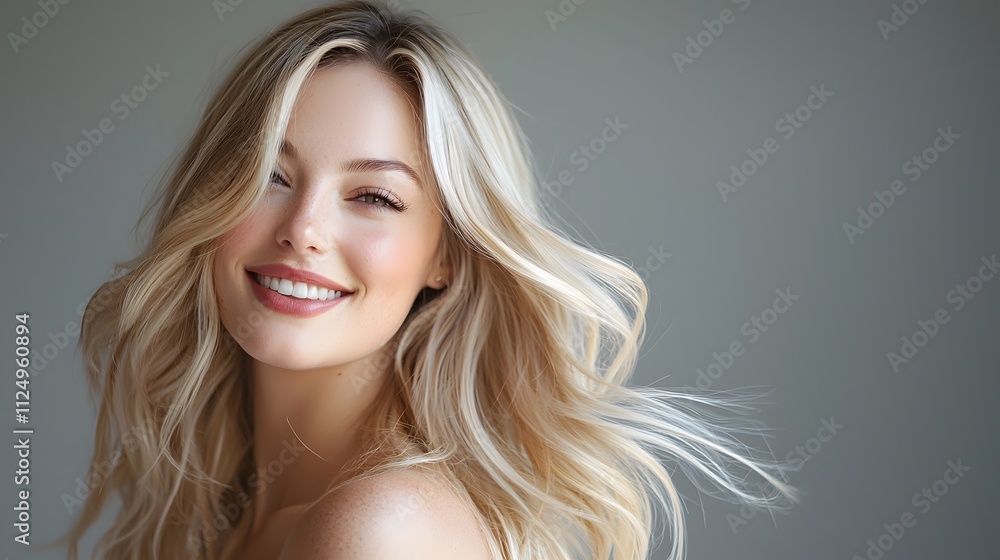 Fototapeta premium Portraits of European and American women with long hair