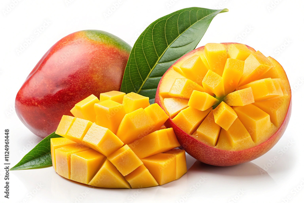 Mango fruit isolated on white background. Mango fruit isolated on white background.