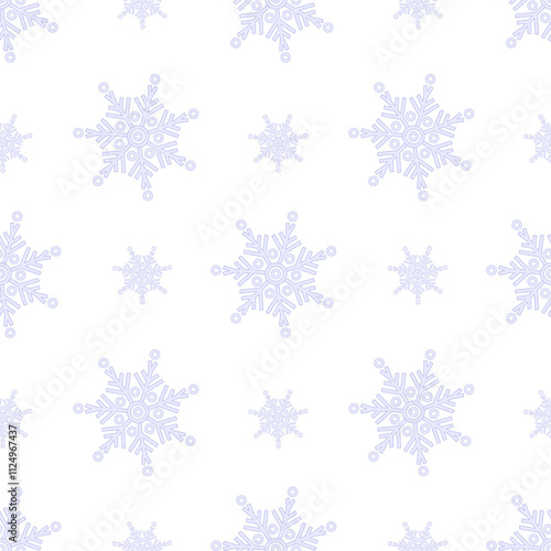 Seamless winter pattern with snowflakes