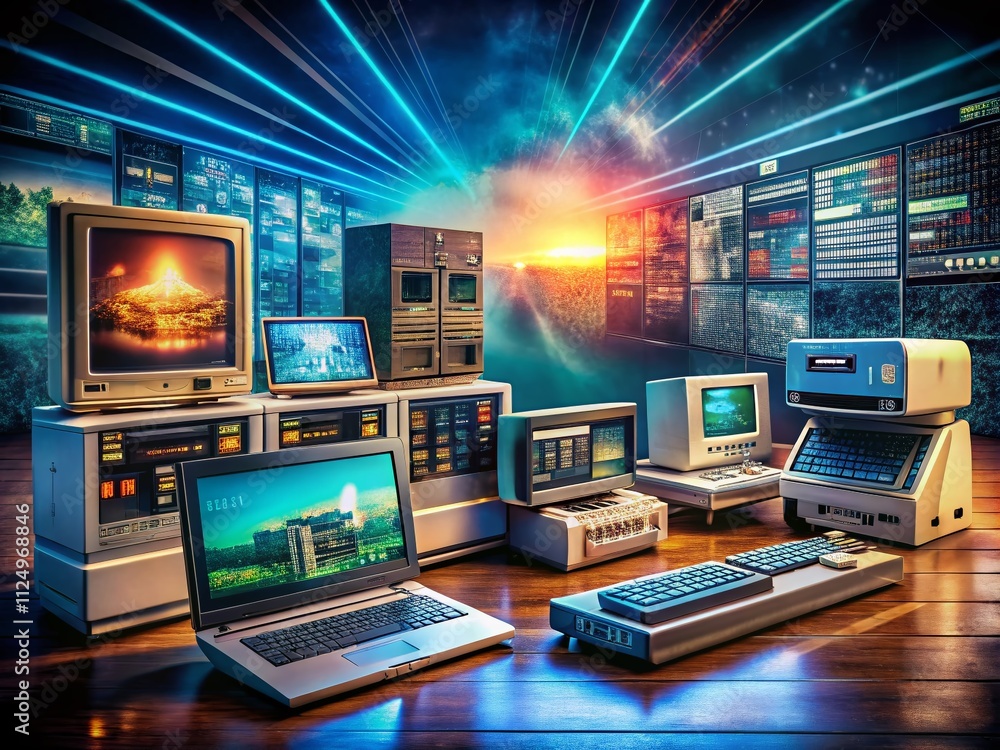 Capturing the Evolution of Computers: A Double Exposure Journey Through Time, From Early Machines to Modern Technology and Their Impact on Society Capturing the Evolution of Computers: A Double Exposure Journey Through Time, From Early Machines to Modern Technology and Their Impact on Society