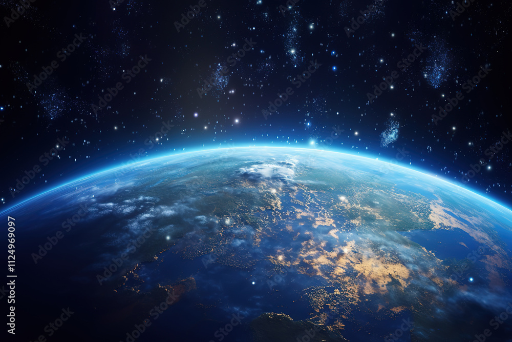 Fototapeta premium Attractive Solar system planets cosmos concept made with