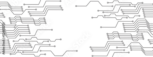電子回路基板のバナー　モノトーン