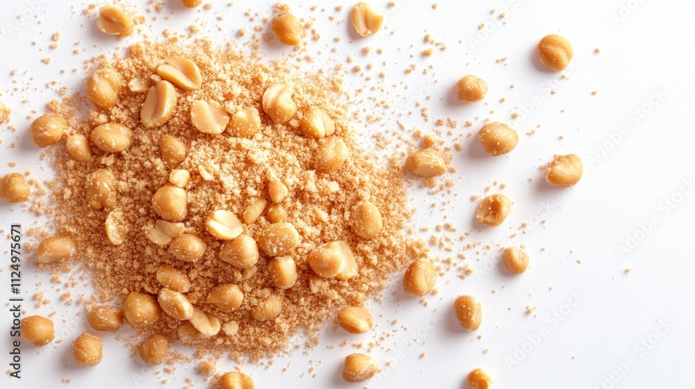 highly detailed peanut butter with crush peanuts in it, showing all detailed texture, no shadow, plain white background highly detailed peanut butter with crush peanuts in it, showing all detailed texture, no shadow, plain white background