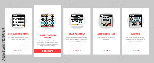 seo digital optimization strategy onboarding mobile vector local service, analysis media, consulting web, ecommerce backlink seo digital optimization strategy illustrations