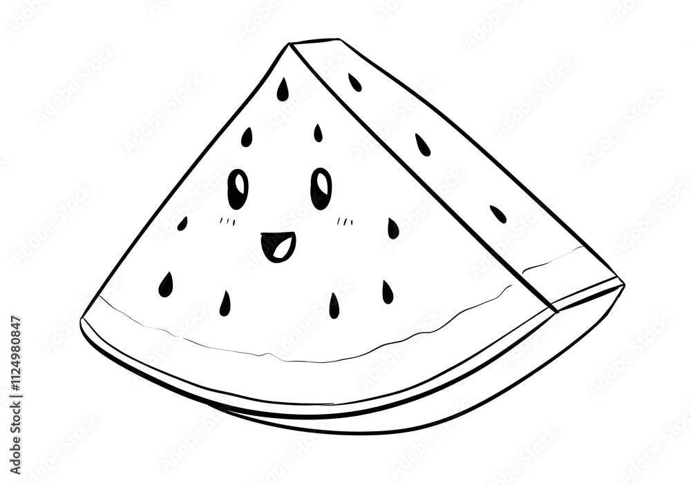 cartoon watermelon digital drawing illustration isolated cartoon watermelon digital drawing illustration isolated