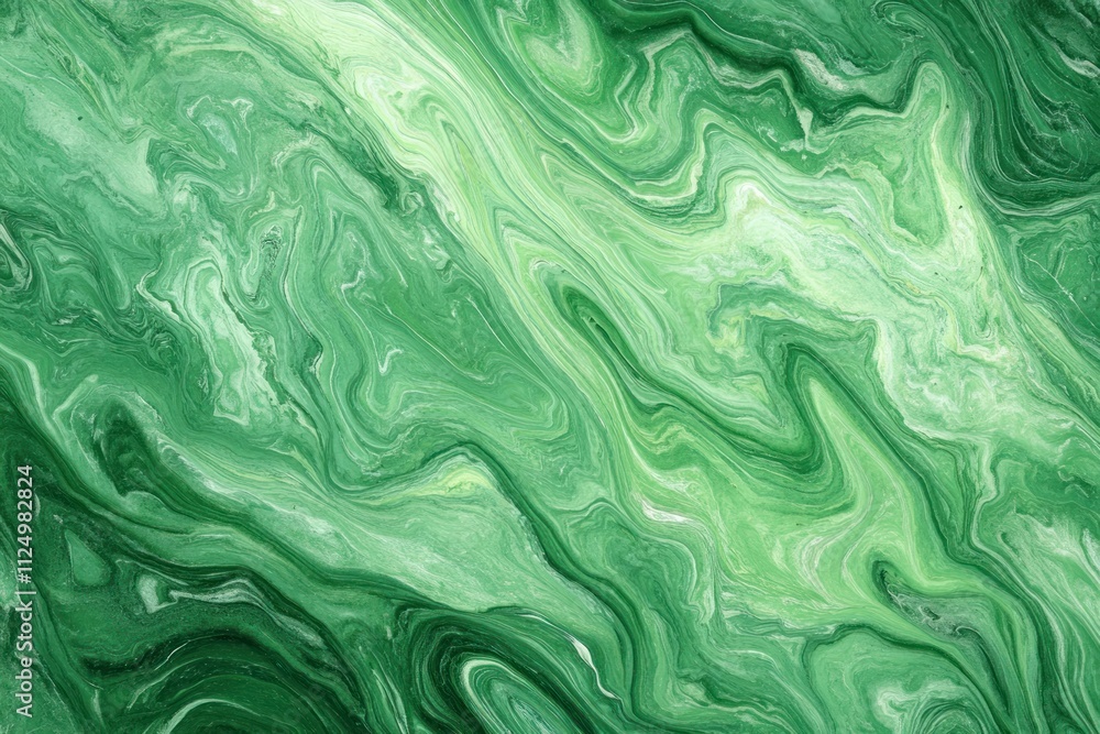 Fototapeta premium Abstract Green Swirl Background for Design Projects