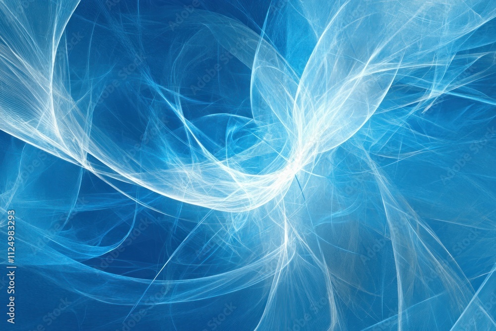 Abstract Blue Swirls with Light Effects Abstract Blue Swirls with Light Effects
