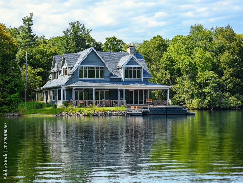 Luxury Lakehouse by Serene Waters in Nature Luxury Lakehouse by Serene Waters in Nature