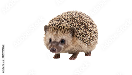 Hedgehog isolated on transparent background photo