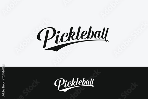 pickleball lettering in vintage style. It's great for logos, t-shirts, jackets, team jerseys, etc.