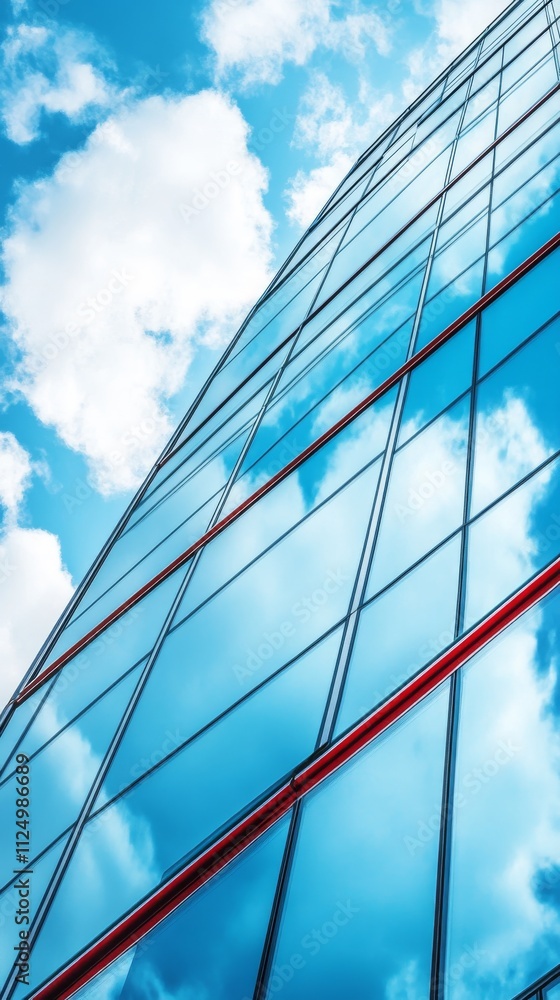 Obraz premium Modern Office Building with Reflective Glass Facade