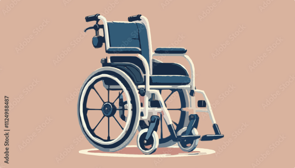 Fototapeta premium Diversity and inclusion, vector illustration of a isolated wheelchair